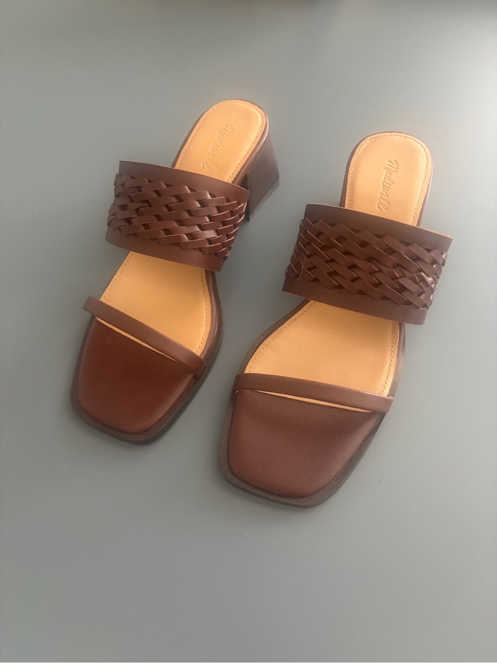 Madewell Brown Woven Leather Sandals